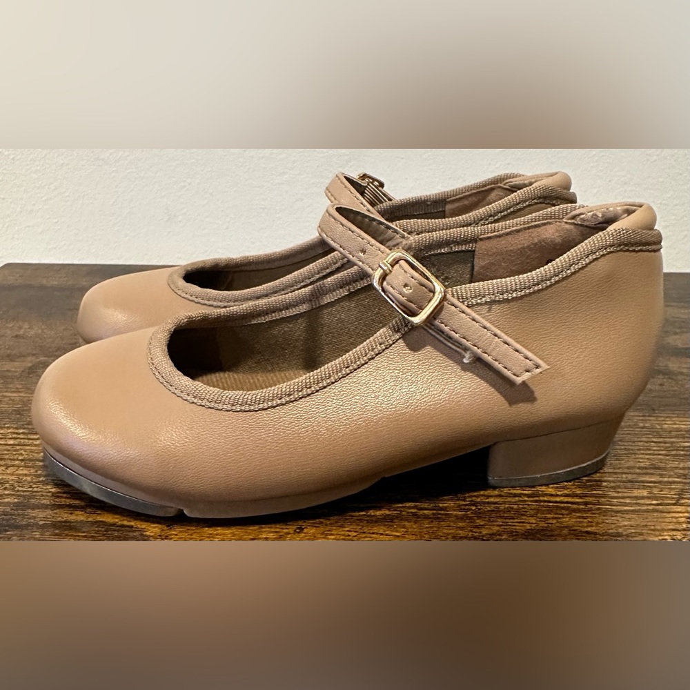 Dancing Fair Toddler Girls Tan Tap Shoes Size 8.5